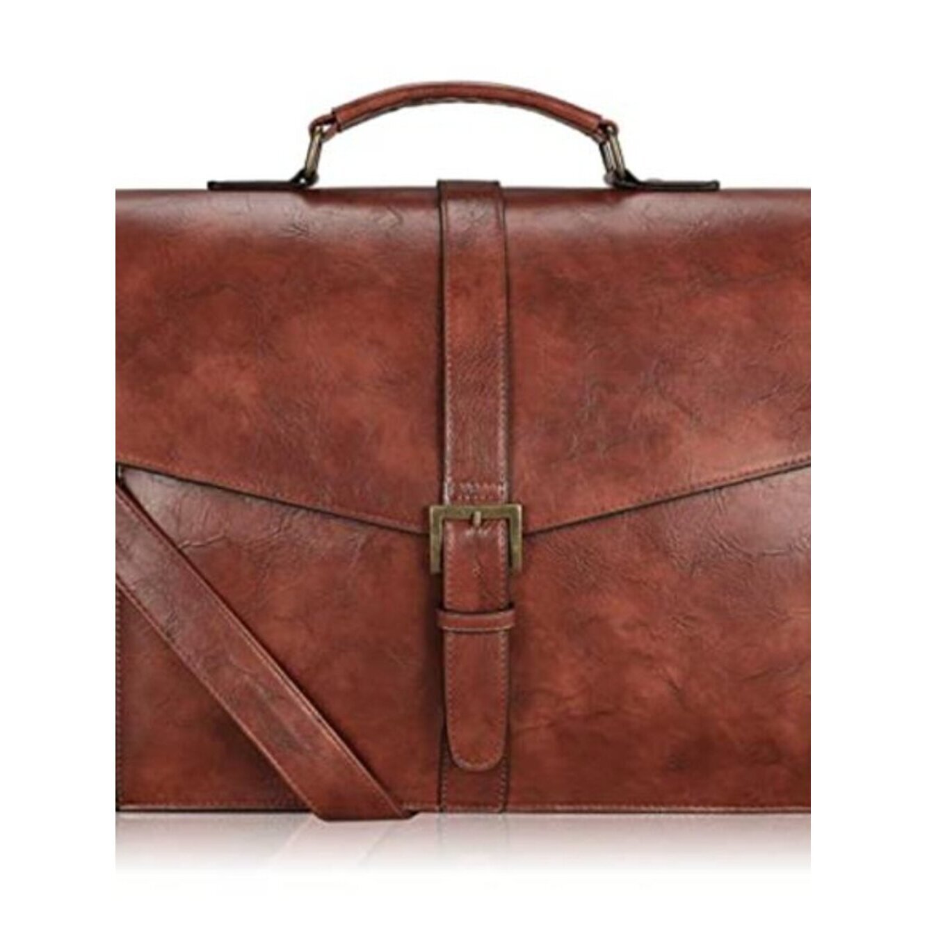 Quality Vegan Leather Laptop Briefcase 15 Inch Messenger Bag